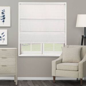 Chicology - 23"x72" Chicology Light Filtering Roman Shade Ridg White